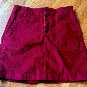 Size 4 burgundy skirt.